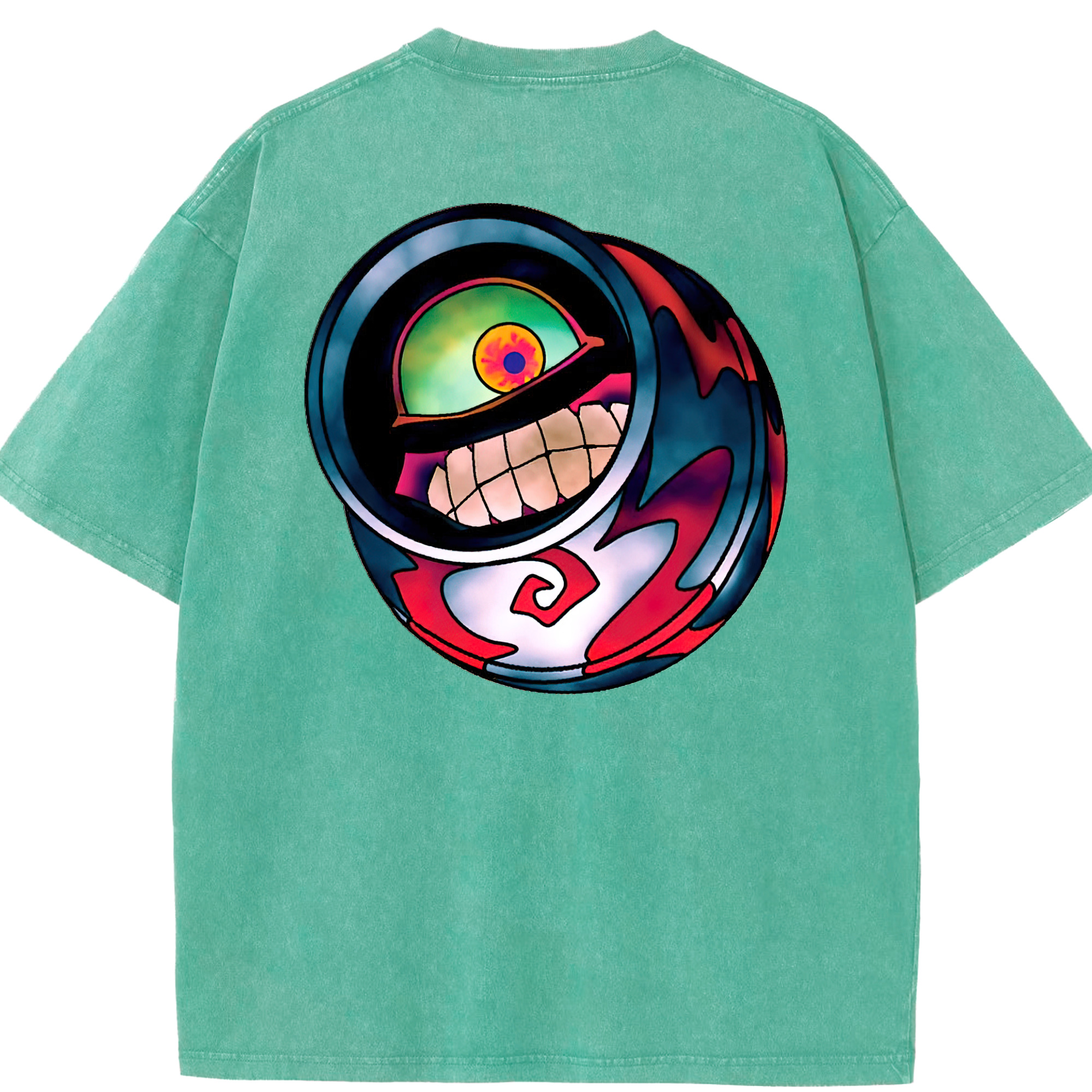 （画像用） 遊☆戯☆王 Yu-Gi-Oh! 綿100% ヴィンテージ風 半袖Tシャツ（背面プリント）